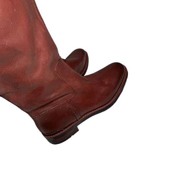 FRANCO SARTO Womens Meyer Block Heel Leather Riding Boot Size 5 wide calf - Picture 6 of 9